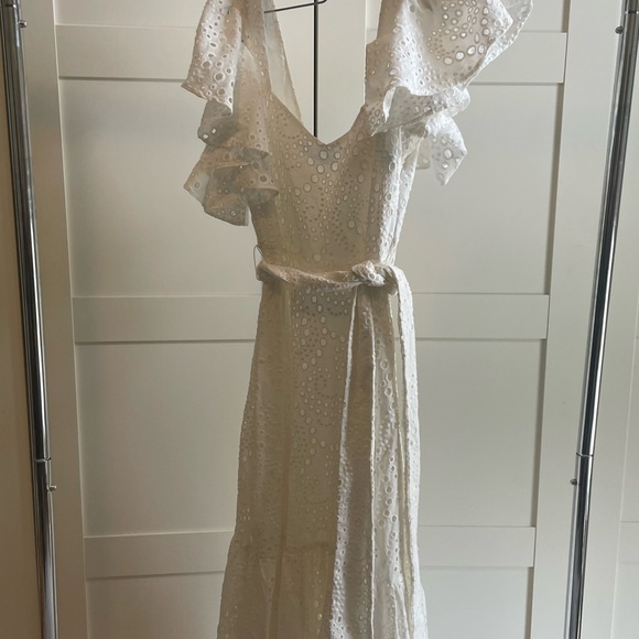 Zara Midi Dress with Cutwork Embroidery in x-small - Picture 6 of 7